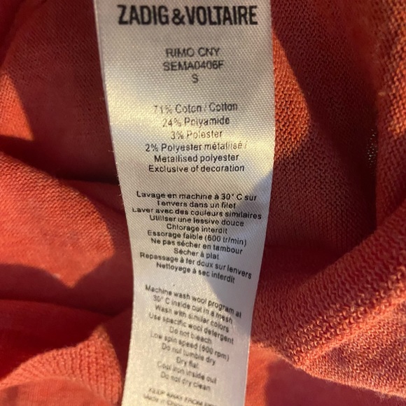 Zadig & Voltaire Rimo Coral Belted Size Small Cap Sleeve Mini Dress. - Picture 6 of 10